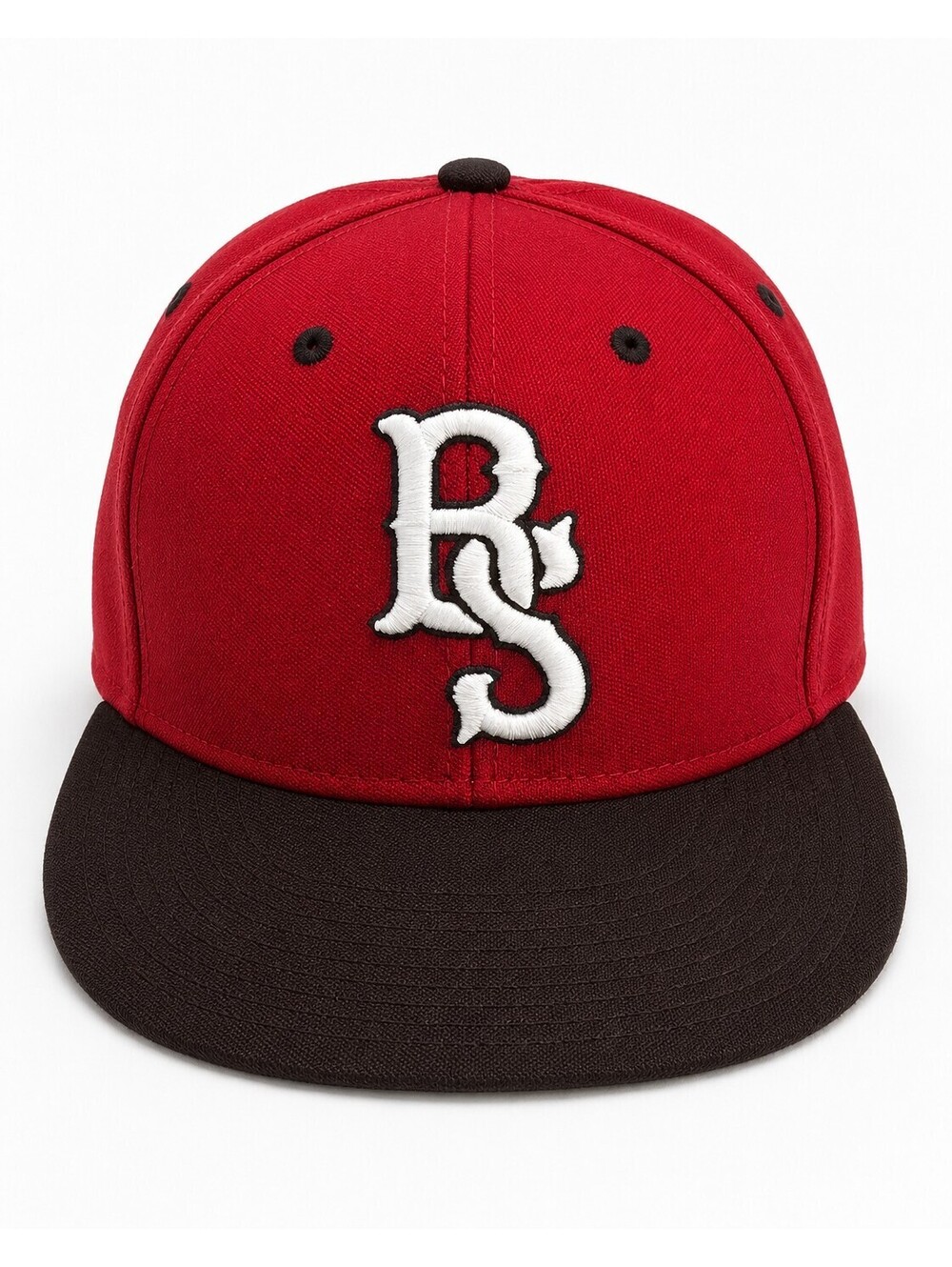 The Game Flex Fit Red Black Baseball Cap RS Logo Size Large Fitted Hat